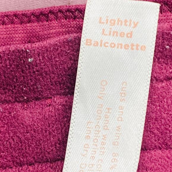 Cacique Dark Purple Invisible Lace Backsmoother Lightly Lined Balconette Bra - Picture 12 of 15